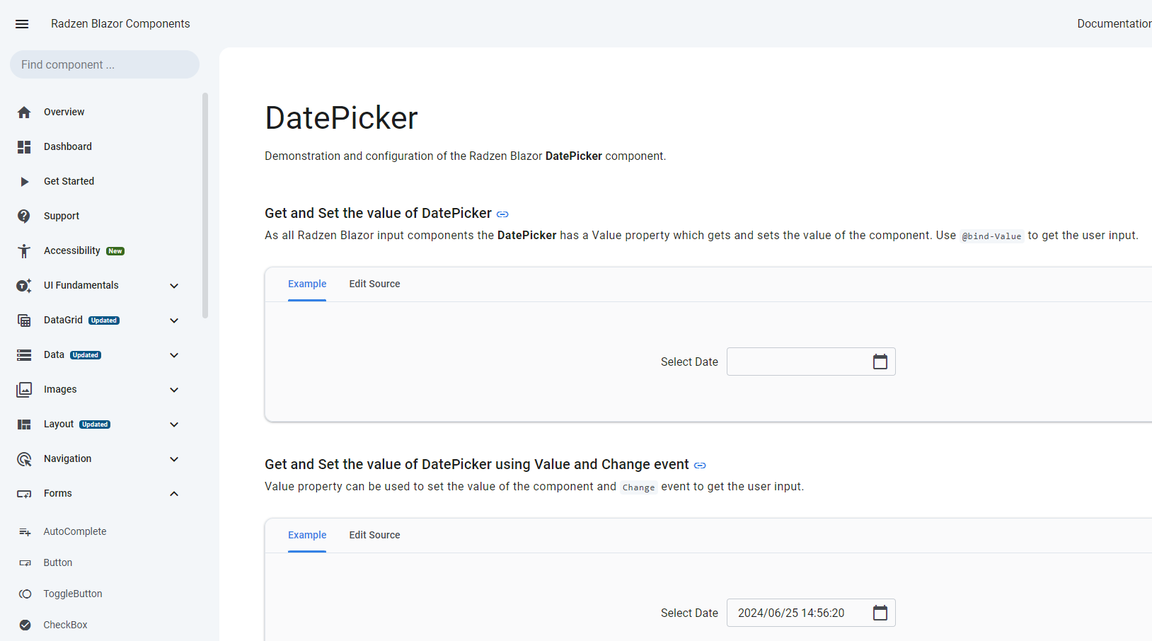 Radzen DatePicker